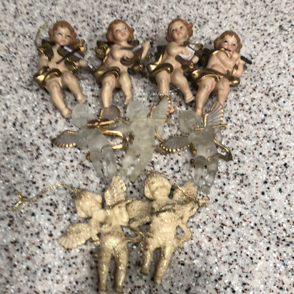 Set of 9 Angel Decorations